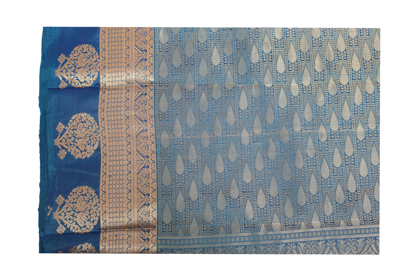 Kalpakriya Soft Silk Saree Dark Blue with Sky Blue Jari 09-2023-NRS00001