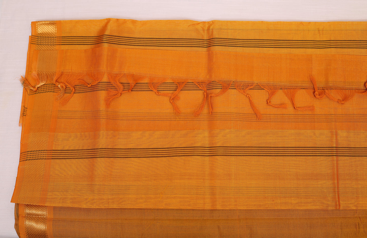 Kalpakriya Kanchipuram Silk Cotton - Green with Mustard Yellow Jari Saree 09-2023-NRS00007