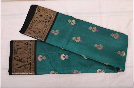 Kalpakriya Uppada Silk - Pastel Green with Black Jari Saree 09-2023-NRS00002