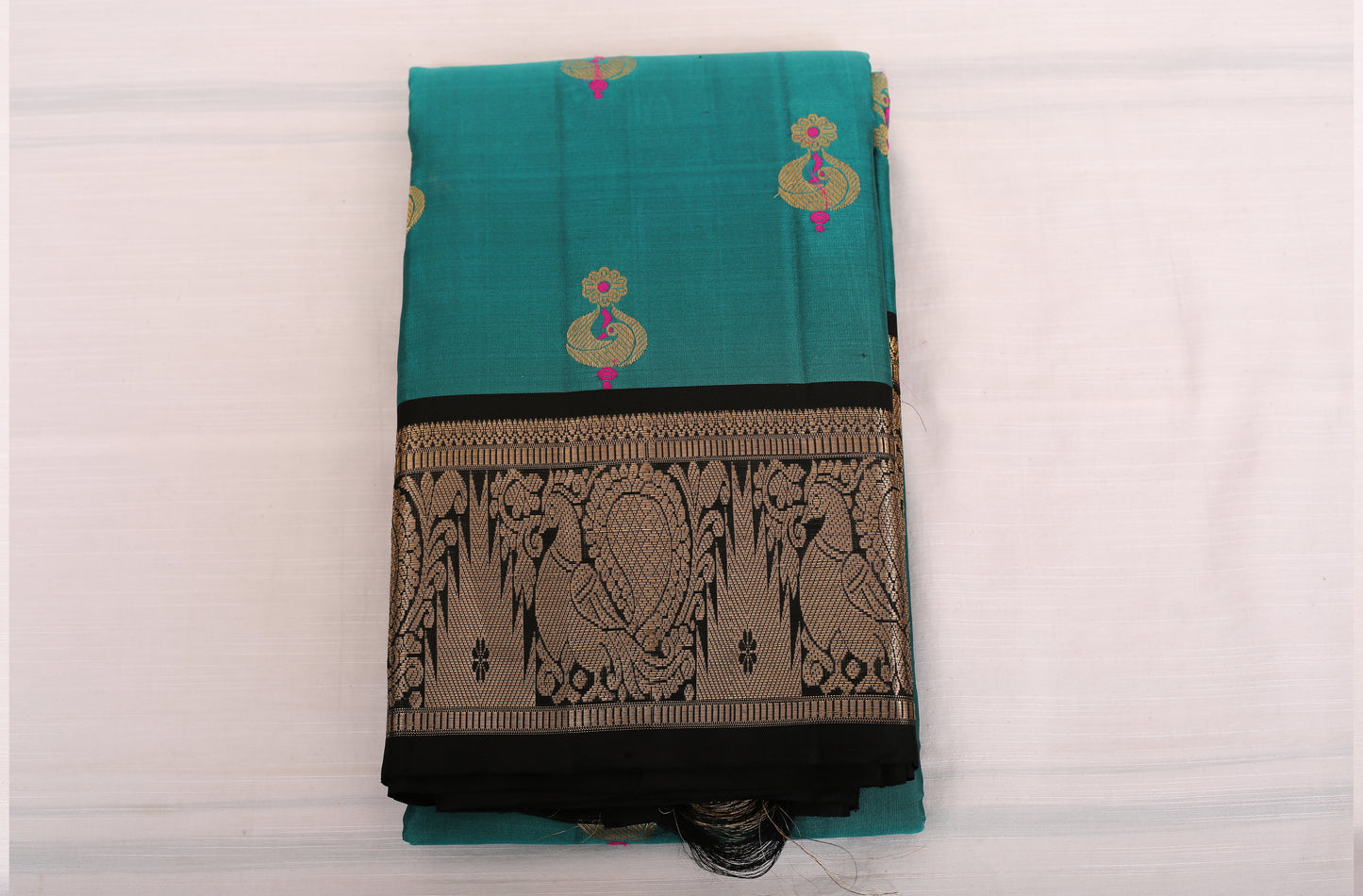 Kalpakriya Uppada Silk - Pastel Green with Black Jari Saree 09-2023-NRS00002