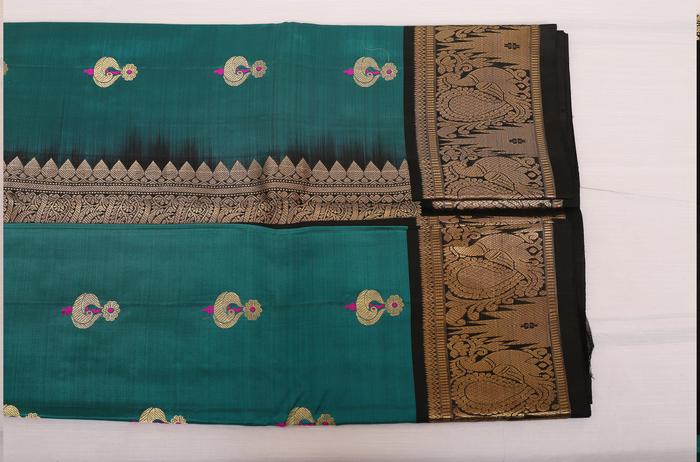 Kalpakriya Uppada Silk - Pastel Green with Black Jari Saree 09-2023-NRS00002