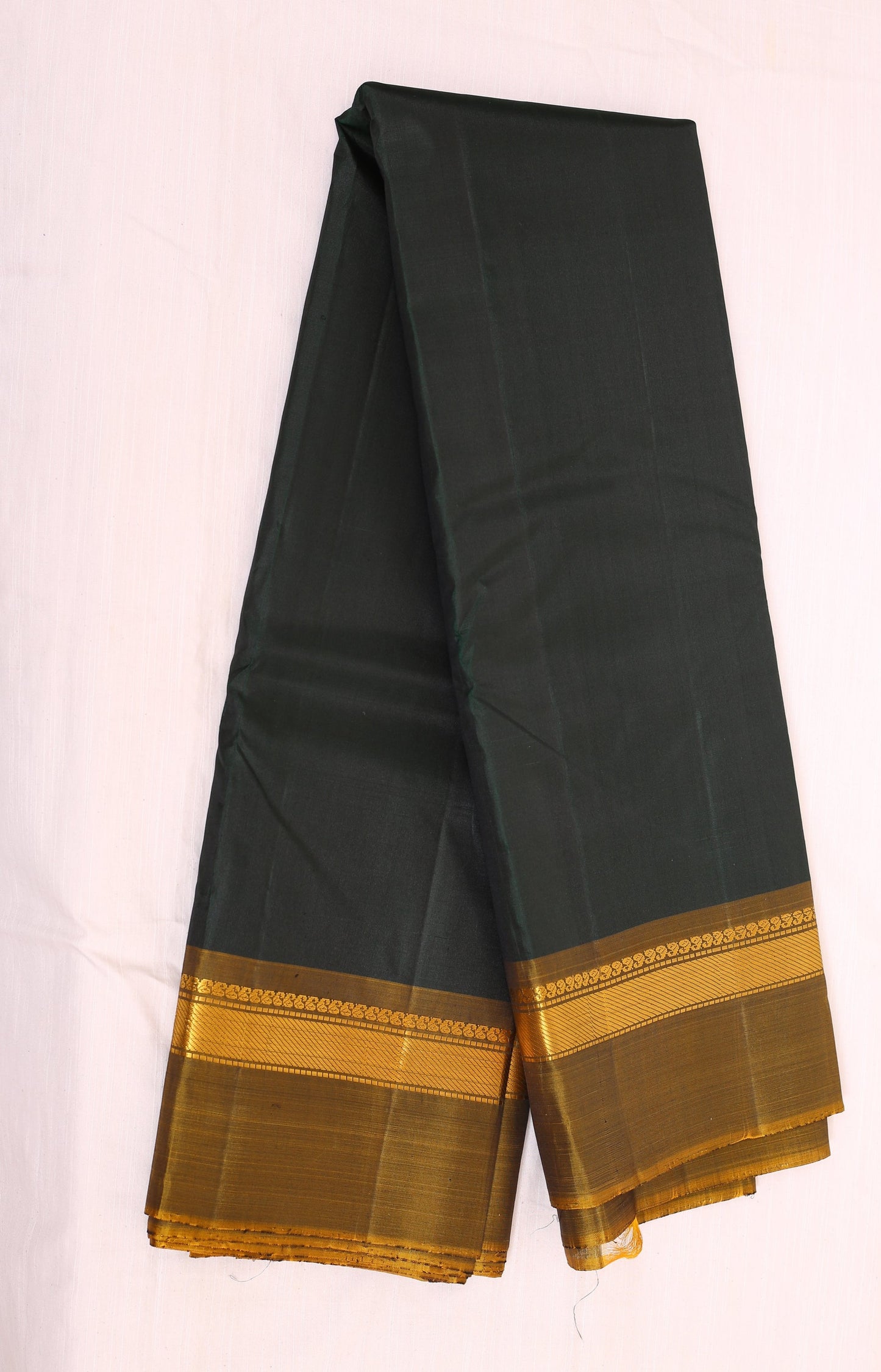 Kalpakriya Soft Silk Saree Dark Green with Olive Green Jari 09-2023-NRS00008