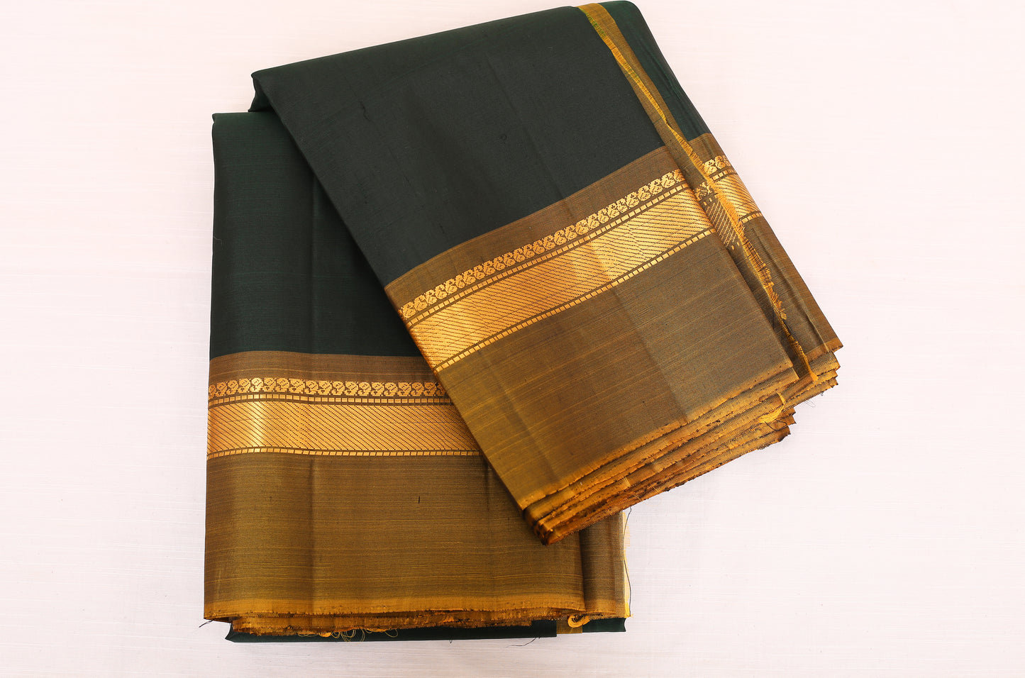 Kalpakriya Soft Silk Saree Dark Green with Olive Green Jari 09-2023-NRS00008