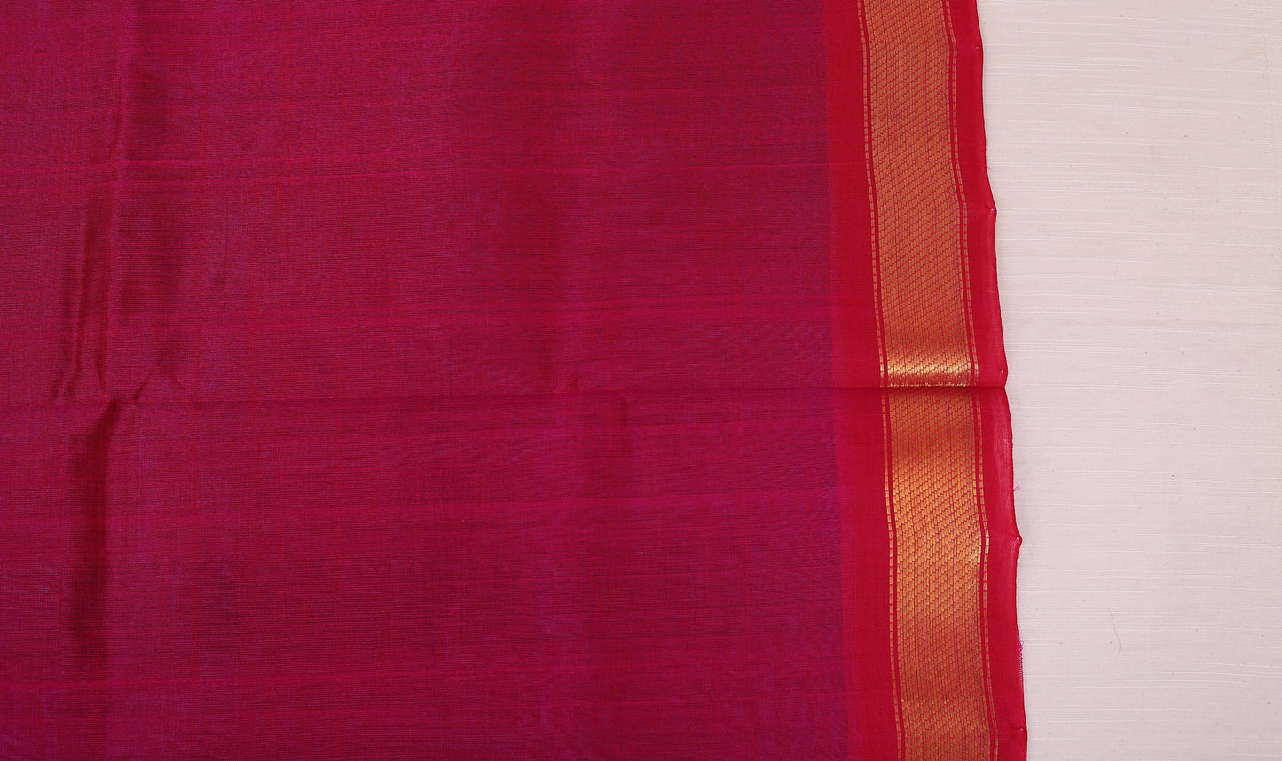 Kalpakriya Kanchipuram Silk Cotton - Elephant Gray with Pink Jari Saree 09-2023-NRS00006